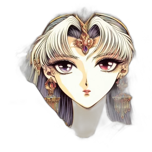 mask, face, crown, jewelry, anime, fantasy art, concept art, pixel art transparent PNG cut-out
