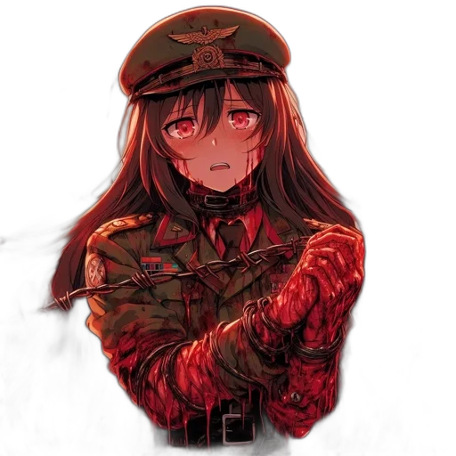 weapon, jacket, face, hat, anime, pixel art, concept art, watercolor transparent PNG cut-out