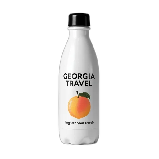 bottle, food, white, plastic, water, black, cap, label transparent PNG cut-out