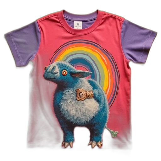 animal, colorful, beat, straight, color, kids, baby, shirt transparent PNG cut-out