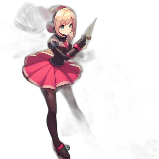 staff, weapon, sword, dress, anime, concept art, pixel art, fantasy art transparent PNG cut-out