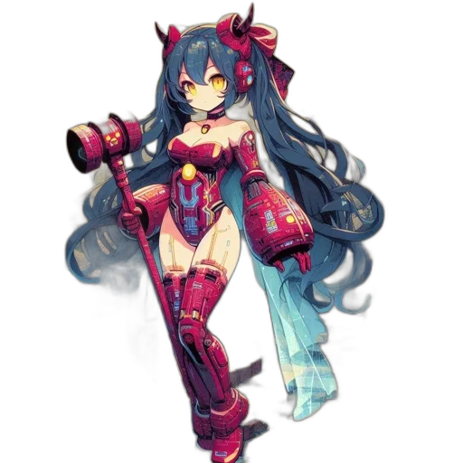 staff, weapon, dress, dragon, fantasy art, pixel art, anime, concept art transparent PNG cut-out