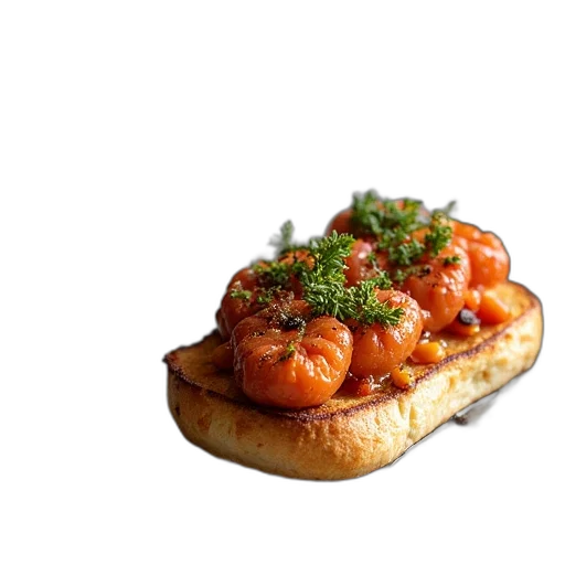 food, crown, photorealistic, 3d render transparent PNG cut-out