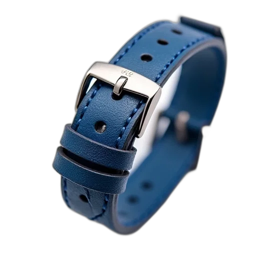 jewelry, 3d render, blue, close-up, image, leather, watch, strap transparent PNG cut-out