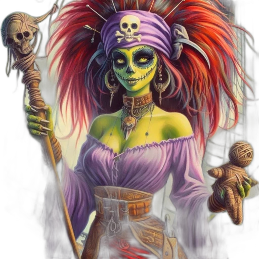 staff, jewelry, mask, fantasy art, concept art, comic book art, photorealistic, green transparent PNG cut-out