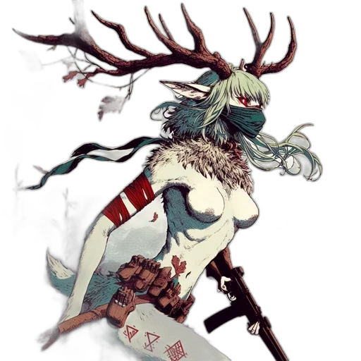 weapon, staff, creature, concept art, fantasy art, pixel art, comic book art, female transparent PNG cut-out