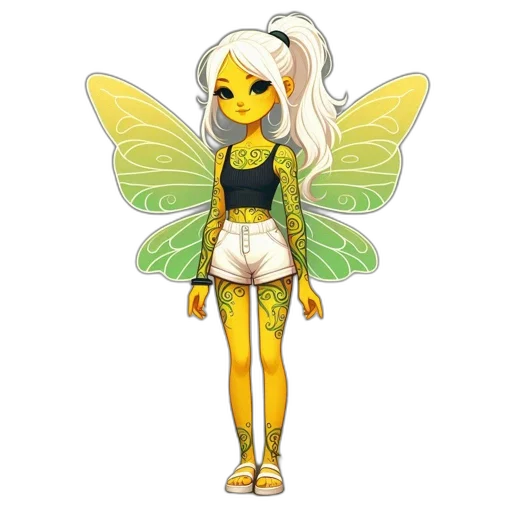 creature, staff, concept art, fantasy art, pixel art, cartoon, golden, pastel transparent PNG cut-out