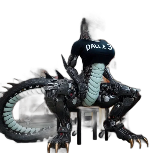dragon, creature, animal, robot, concept art, 3d render, fantasy art, photorealistic transparent PNG cut-out