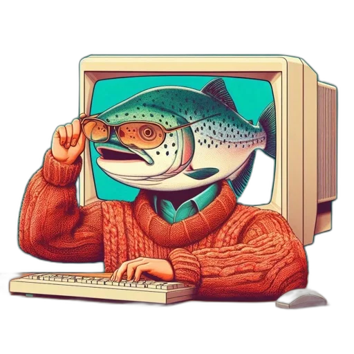 animal, creature, jacket, robot, vaporwave, pixel art, cyberpunk, cartoon transparent PNG cut-out