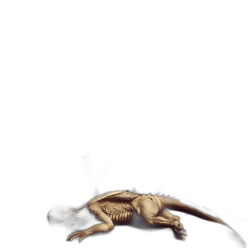 dragon, creature, animal, staff, concept art, fantasy art, watercolor, photorealistic transparent PNG cut-out