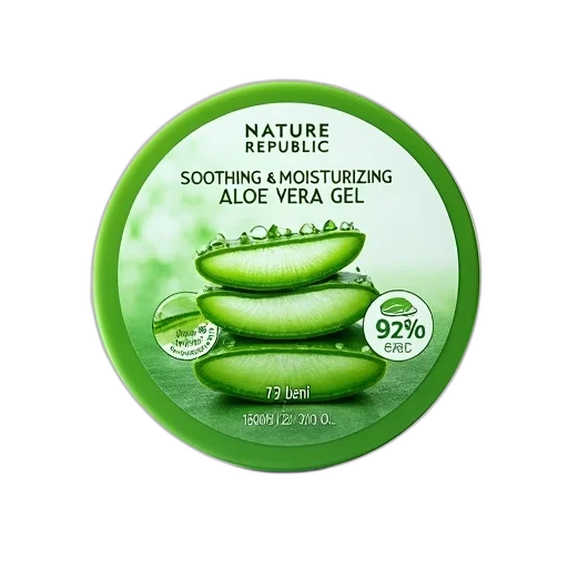 circular, product, label, nature, republic, soothing, moisturizing, aloe transparent PNG cut-out