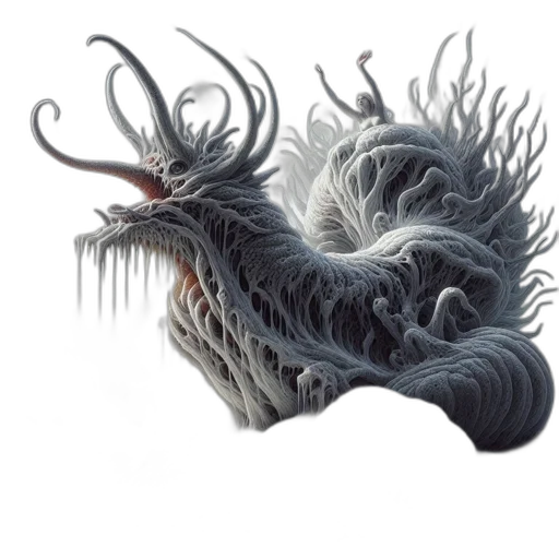 hair, creature, dragon, mask, concept art, fantasy art, 3d render, photorealistic transparent PNG cut-out