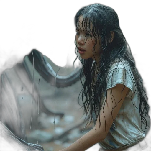 dress, creature, face, umbrella, oil painting, photorealistic, concept art, watercolor transparent PNG cut-out