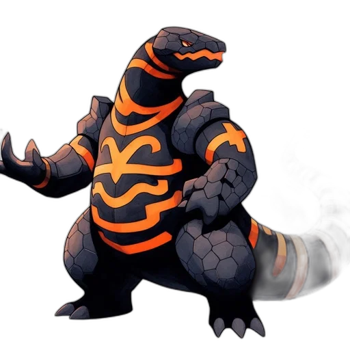 dragon, creature, animal, concept art, fantasy art, pixel art, 3d render, orange-patterned transparent PNG cut-out