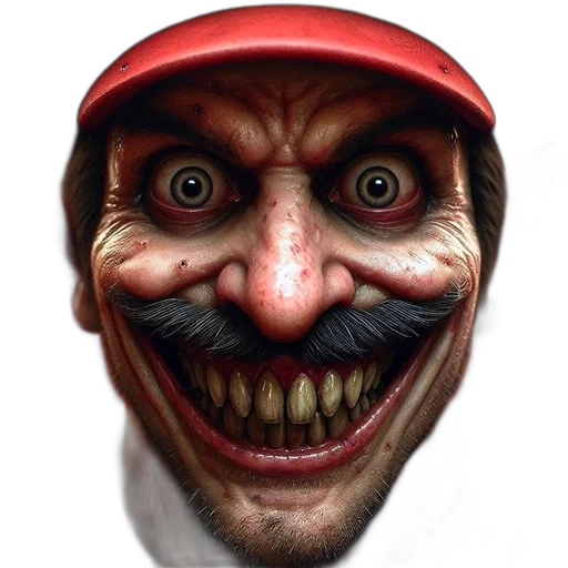 face, mask, hat, creature, photorealistic, concept art, 3d render, comic book art transparent PNG cut-out