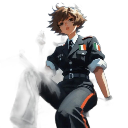 staff, jacket, weapon, robot, concept art, pixel art, photorealistic, anime transparent PNG cut-out