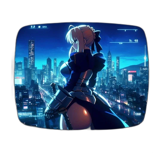 cyberpunk, concept art, anime, fantasy art, neon lights, night, outer space, futuristic transparent PNG cut-out