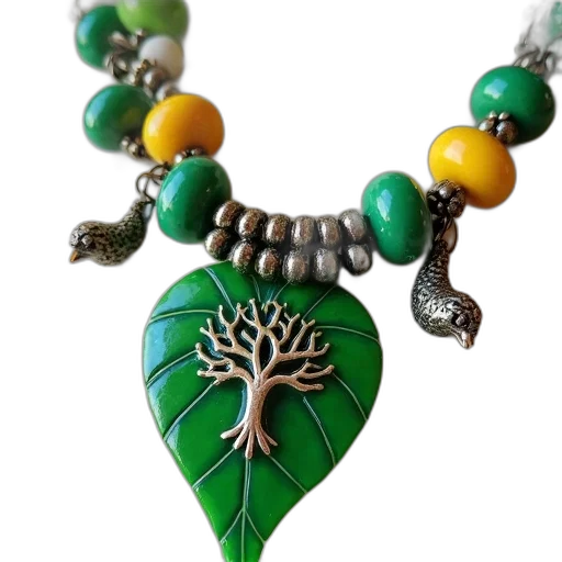 jewelry, crown, tree, forest, green, close-up, view, necklace transparent PNG cut-out