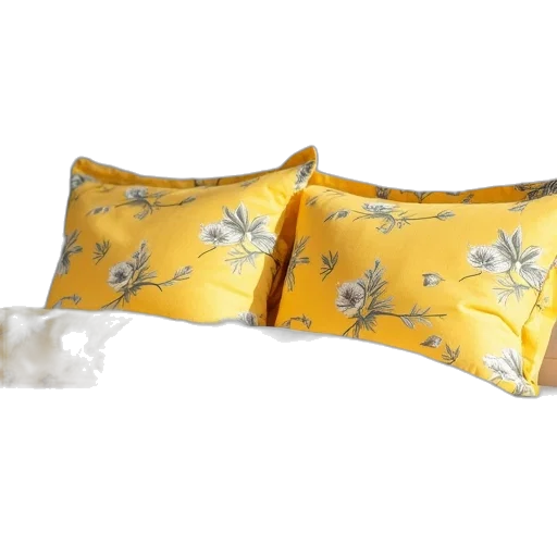 crown, yellow, floral, comforter transparent PNG cut-out