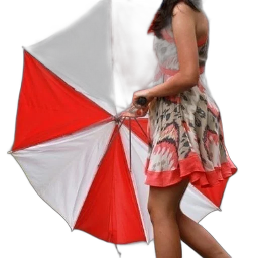 umbrella, dress, staff, 3d render transparent PNG cut-out