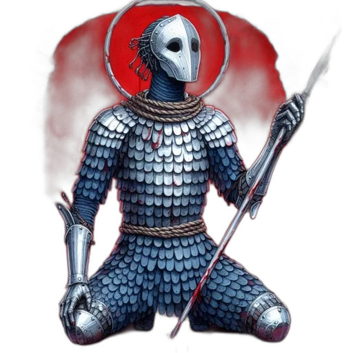 sword, staff, concept art, fantasy art, pixel art, comic book art, knight, blue transparent PNG cut-out