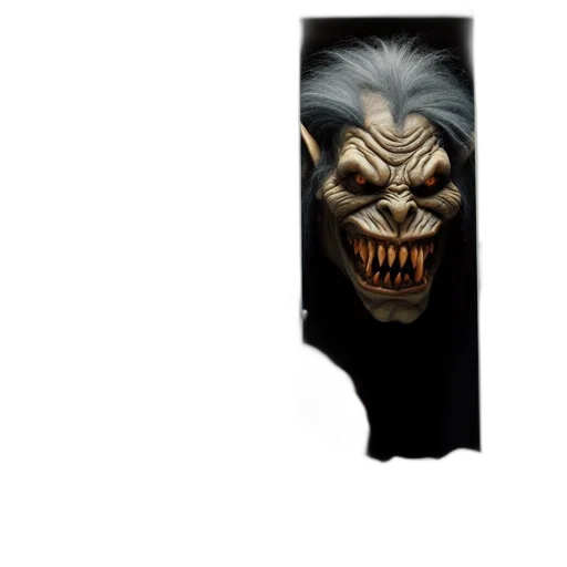 mask, shoes, face, dimly, lit, bedroom, monstrous, creature transparent PNG cut-out