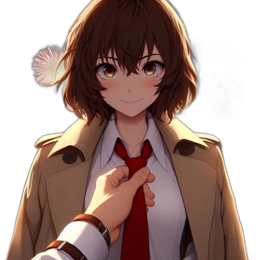flower, jacket, staff, weapon, anime, pixel art, cartoon, concept art transparent PNG cut-out