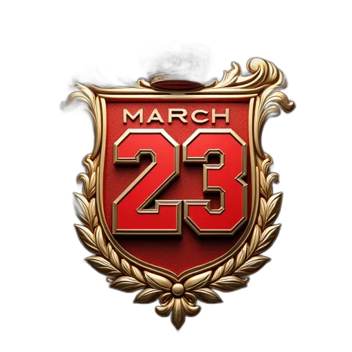 3d render, march, military, parade, logo, emblem, red, army transparent PNG cut-out