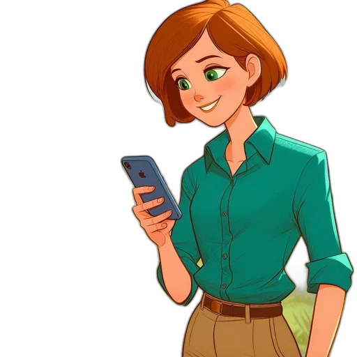staff, dress, jacket, cartoon, concept art, comic book art, anime, green transparent PNG cut-out