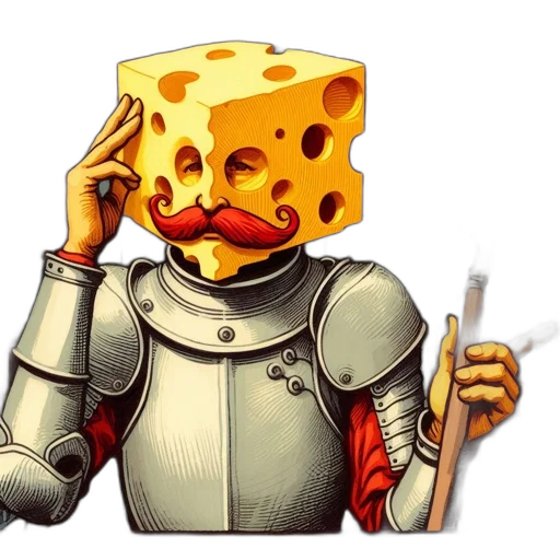 robot, mask, food, face, pixel art, concept art, comic book art, fantasy art transparent PNG cut-out