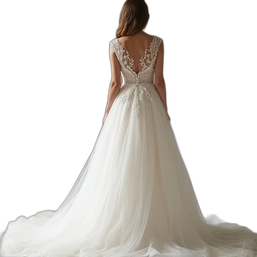 dress, line, princess, sheer transparent PNG cut-out