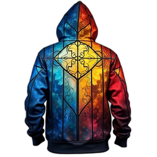 jacket, cyberpunk, fantasy art, concept art, pixel art, outer space, colorful, neon transparent PNG cut-out