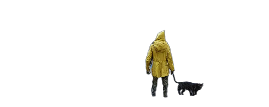jacket, umbrella, animal, creature transparent PNG cut-out