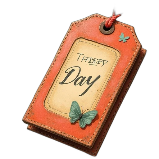 luggage, tag, greeting, card transparent PNG cut-out