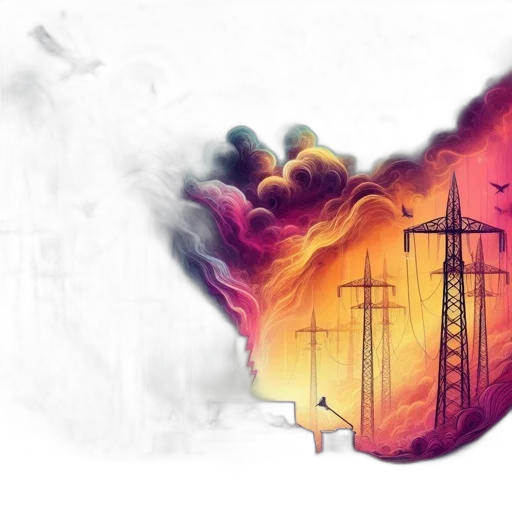 concept art, watercolor, fantasy art, photorealistic, fire, fog, red, colorful transparent PNG cut-out