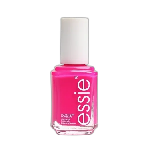 bottle, neon, essie, nail, polish, white, cap, pink transparent PNG cut-out