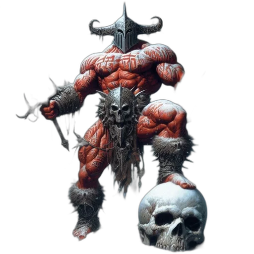 weapon, sword, concept art, fantasy art, pixel art, comic book art, muscular, warrior transparent PNG cut-out