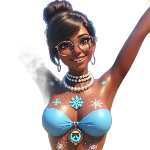 jewelry, staff, dress, concept art, fantasy art, 3d render, comic book art, blue transparent PNG cut-out