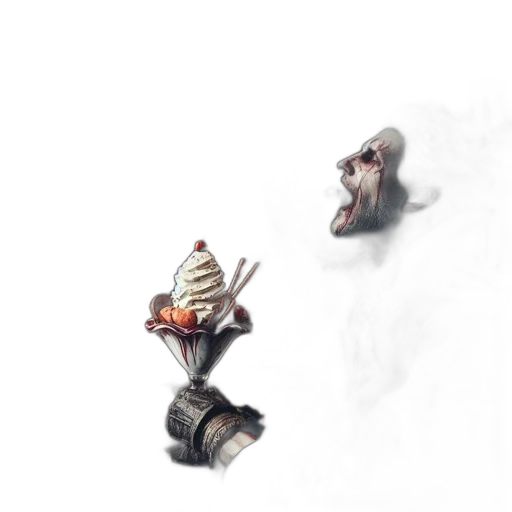 creature, mask, weapon, staff, concept art, fantasy art, 3d render, pixel art transparent PNG cut-out