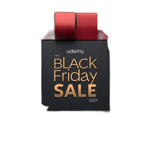 black, friday, sale, udemy transparent PNG cut-out