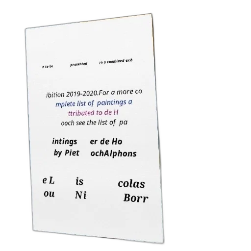 poster, exhibition, showcasing, paintings, piet, van, hooch, dates transparent PNG cut-out