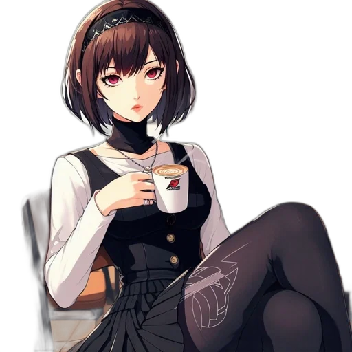 dress, staff, robot, weapon, anime, pixel art, fantasy art, concept art transparent PNG cut-out