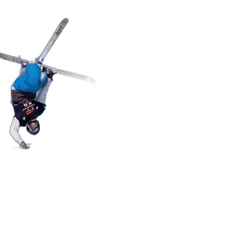 robot, staff, 3d render, skier, performs, impressive, aerial, trick transparent PNG cut-out