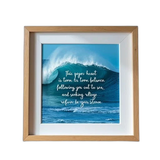 beach, underwater, framed, picture, blue, ocean, wave, phrase transparent PNG cut-out