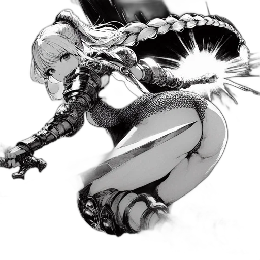 weapon, sword, dragon, robot, concept art, comic book art, fantasy art, cyberpunk transparent PNG cut-out