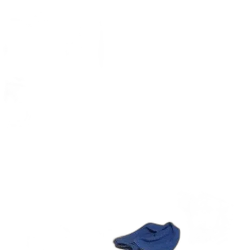 shoes, hat, dress, jacket, 3d render, photorealistic, blue, monochrome transparent PNG cut-out