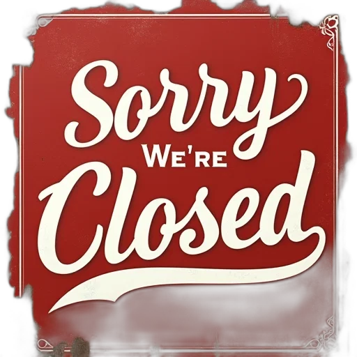 vintage-style, sign, red, background, distressed, edges, features, white transparent PNG cut-out