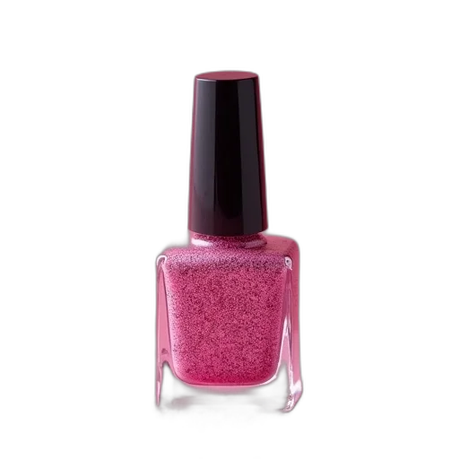 bottle, pink, glittery, nail, polish transparent PNG cut-out