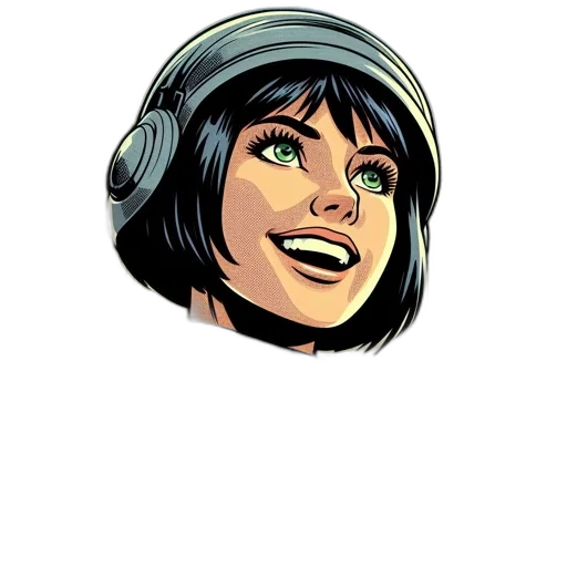 face, comic book art, cartoon, concept art transparent PNG cut-out