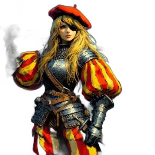 staff, fantasy art, concept art, pixel art, 3d render, female, warrior, long transparent PNG cut-out